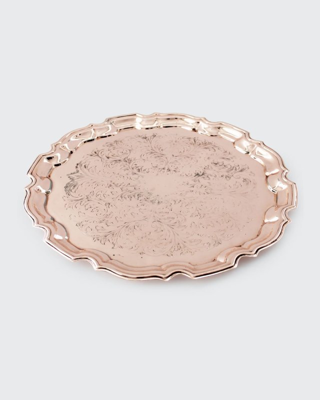 Antique French Chased Tray, Late 19th Century